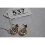 Pair of 9ct gold earrings