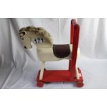 Vintage child's push-along wooden horse - needs a new tail!