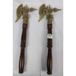 A pair of decorative axes