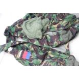 Camouflage combat army gear: a parachutist's smock jacket with label, made by J Compton Sons &