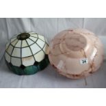 2 glass light shades