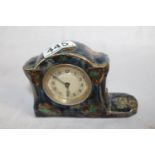 Small pottery mantel clock