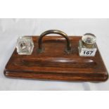 Victorian portable inkstand (very Downton Abbey) This is a portable desk writing set or "