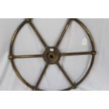 Brass hand wheel - possibly from an airship