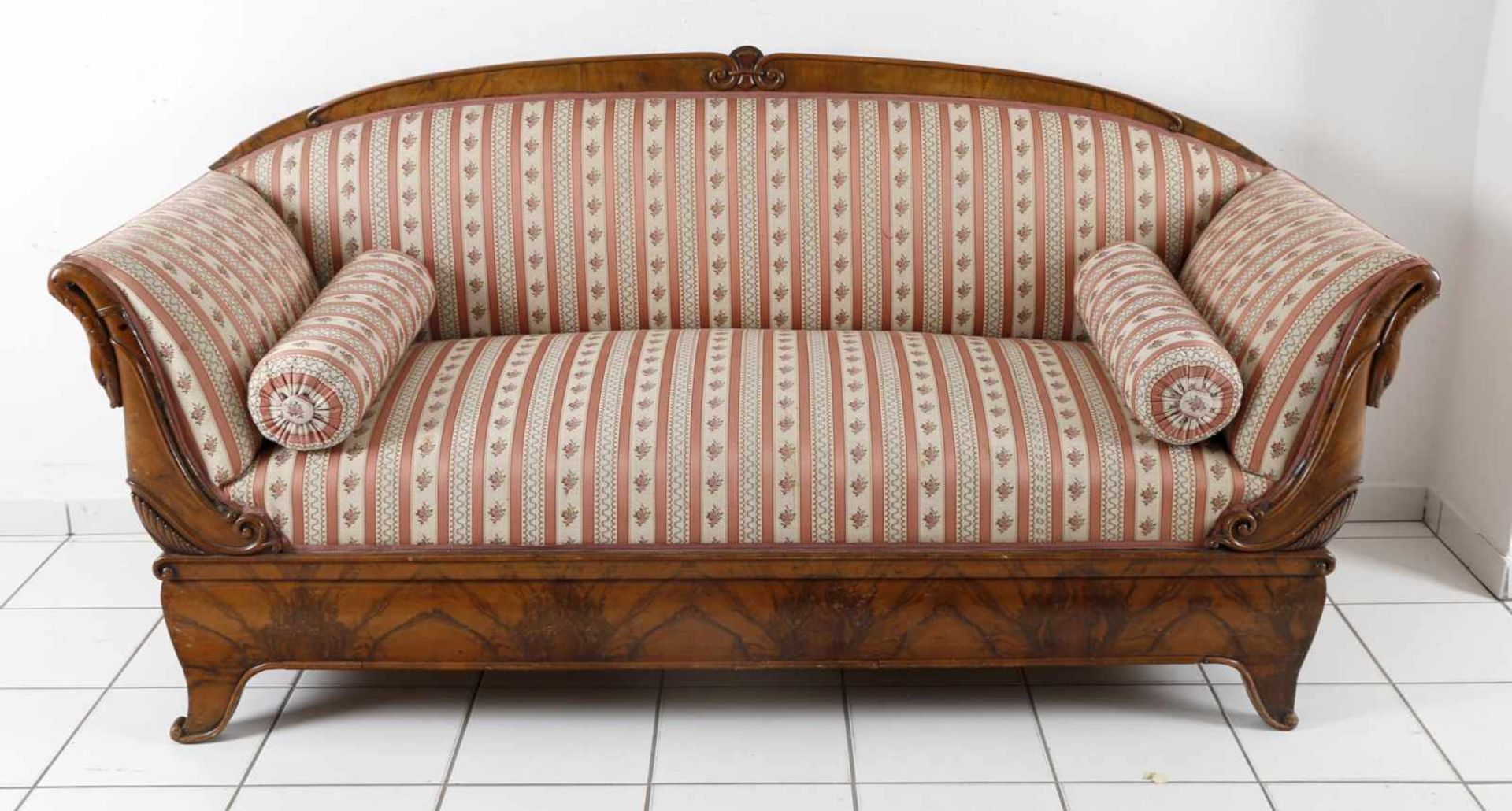 Schwanensofa, Biedermeier, wohl Mainz, um 1830-35