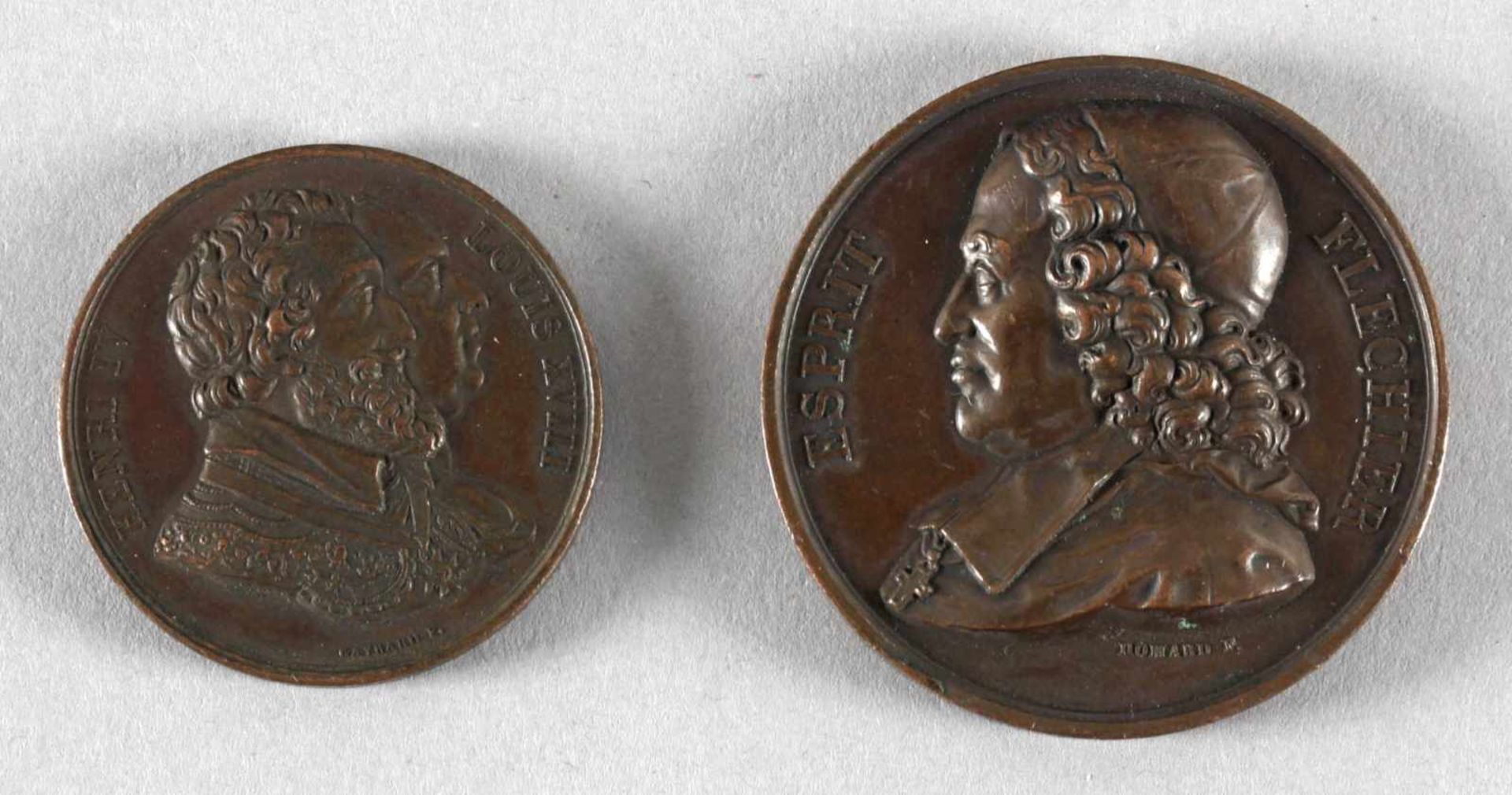 2 franz. Bronzemedaillen