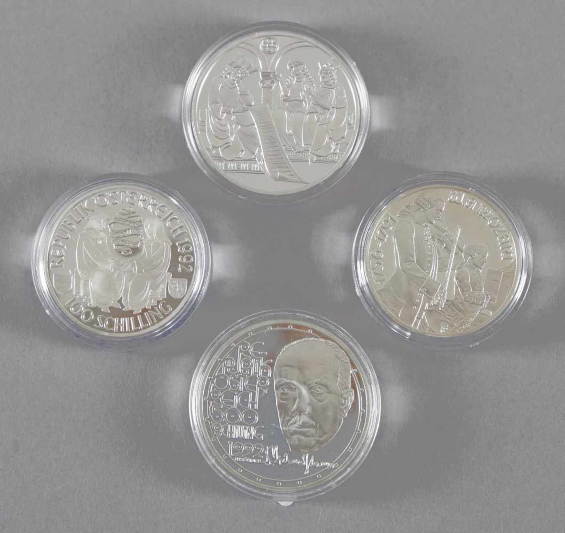 Vier österreichische Silbermünzen<b
