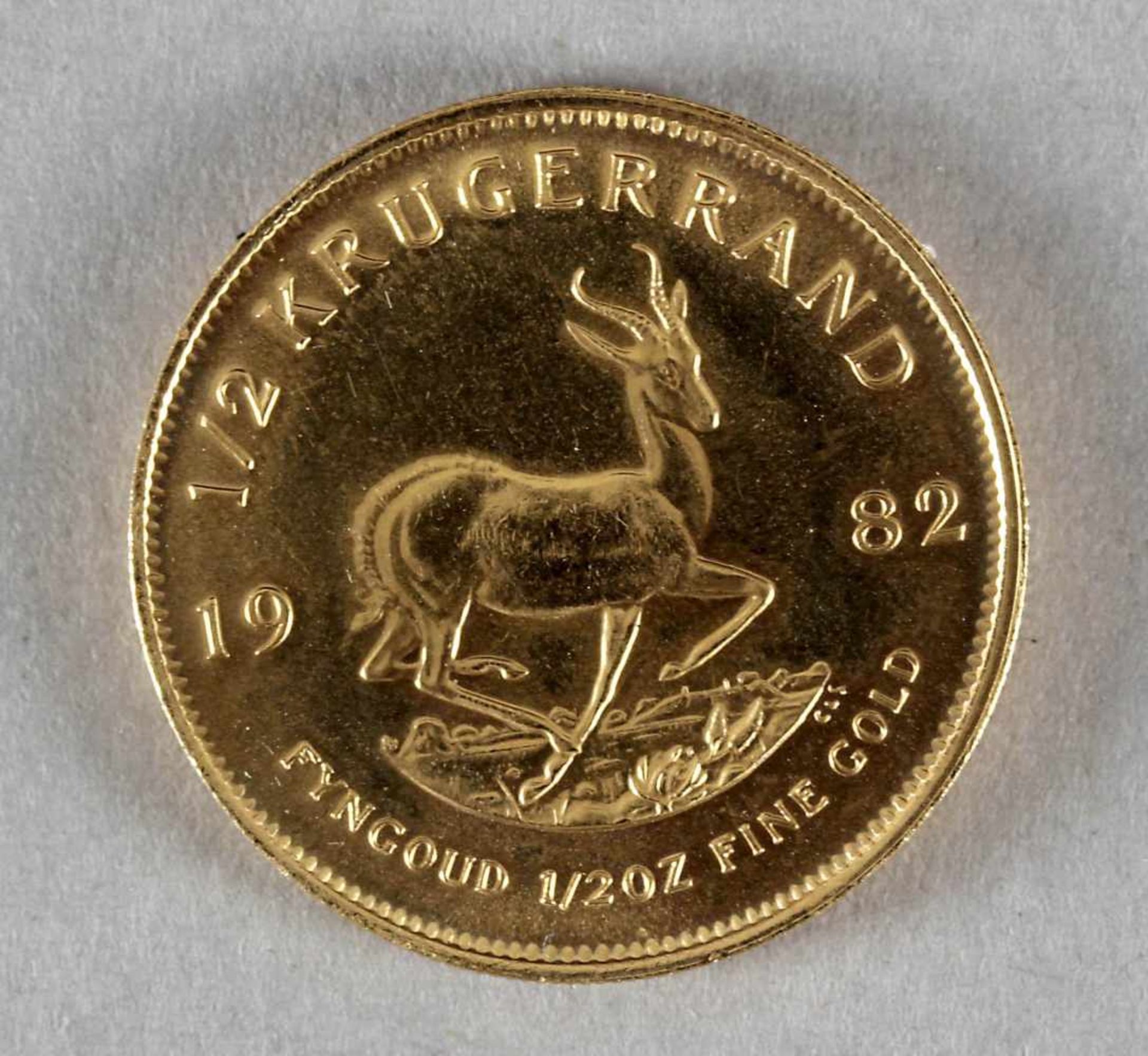 Goldmünze, ½ Krügerrand, Südafrika, 1982 - Bild 2 aus 2