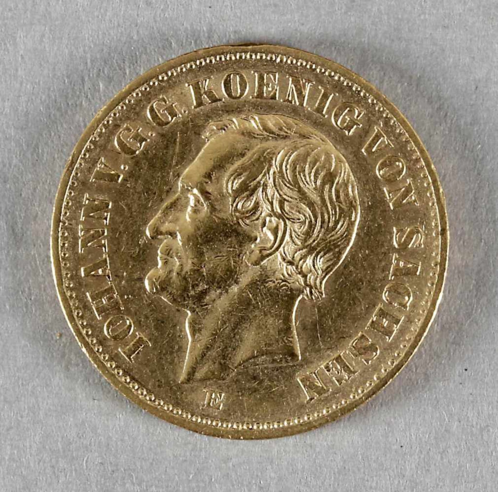 Goldmünze, 20 Mark, Johann von Sachsen, 1873 E
