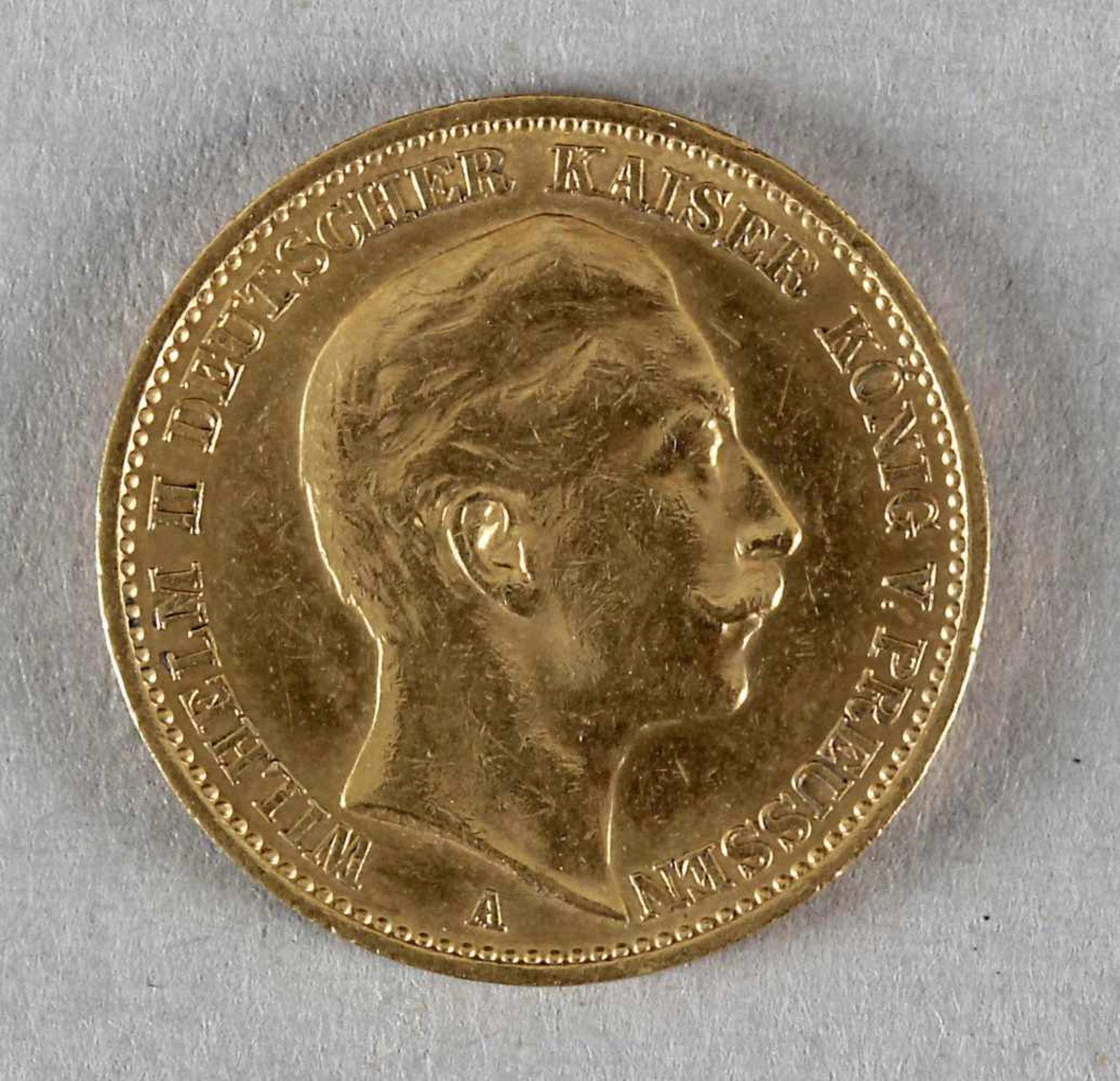 Goldmünze, 20 Mark, Wilhelm II. von Preußen, 1909 A