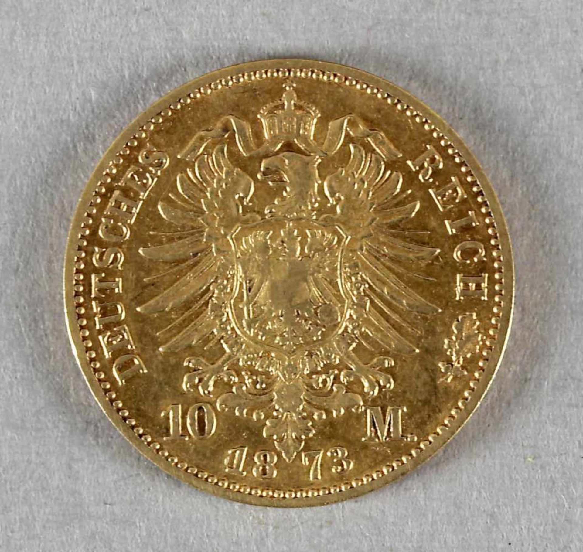 Goldmünze, 10 Mark, Wilhelm I. von Preußen, 1873 C - Bild 2 aus 2