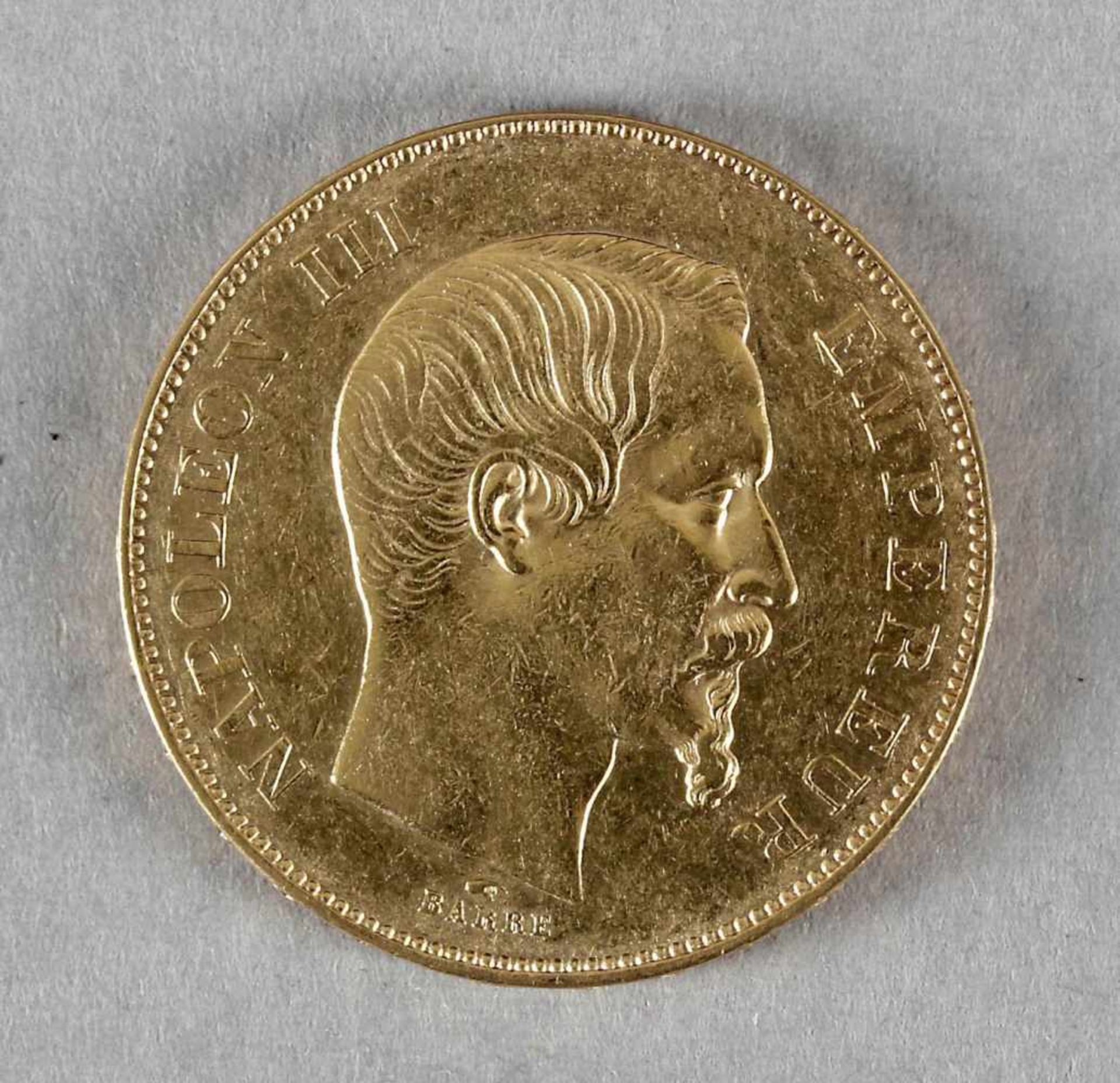 Goldmünze, 50 Francs, Napoleon III., 1855 A