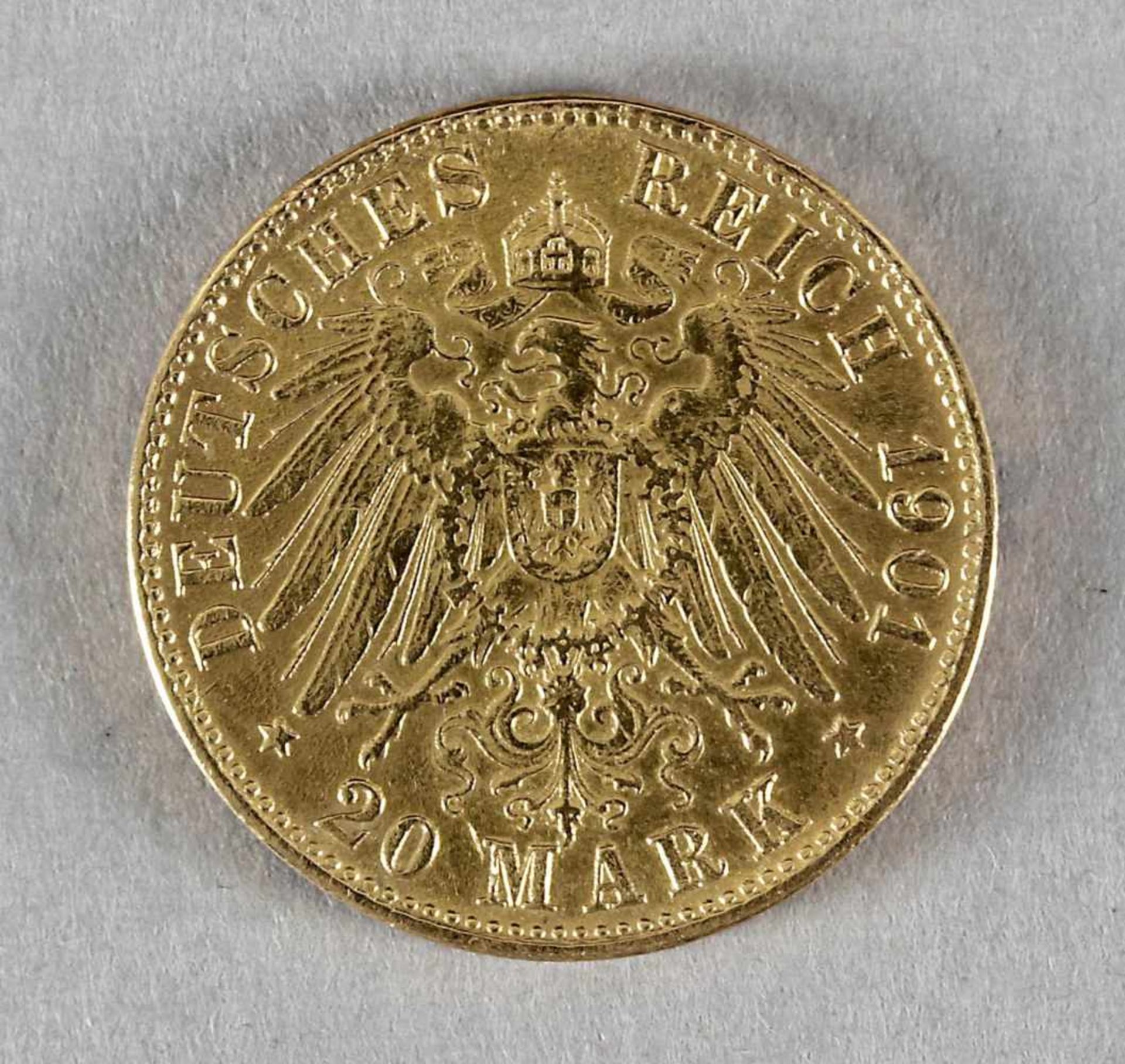 Goldmünze, 20 Mark, Wilhelm II. von Preußen, 1901 A - Bild 2 aus 2