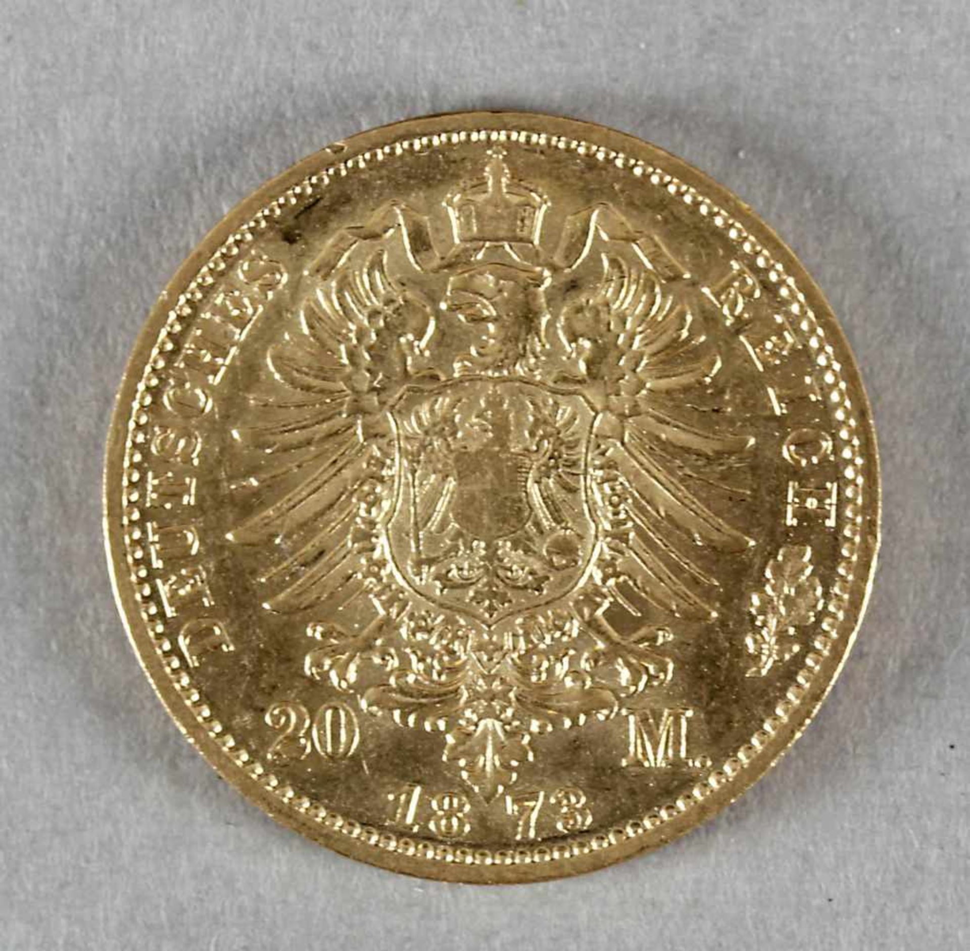 Goldmünze, 20 Mark, Wilhelm I. von Preußen, 1873 A - Bild 2 aus 2