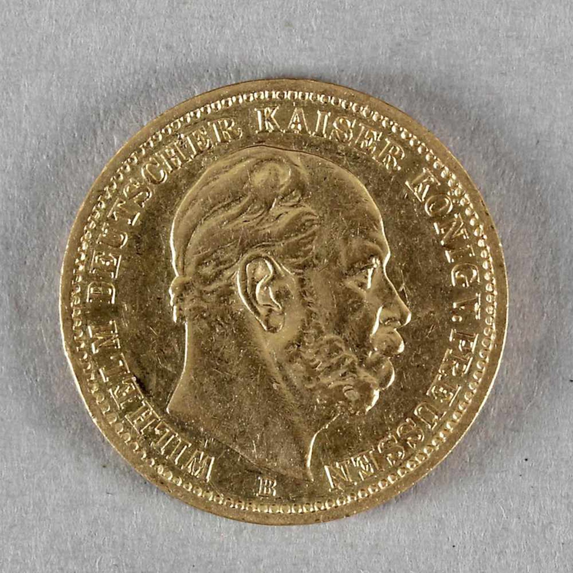 Goldmünze, 20 Mark, Wilhelm I. von Preußen, 1872 B