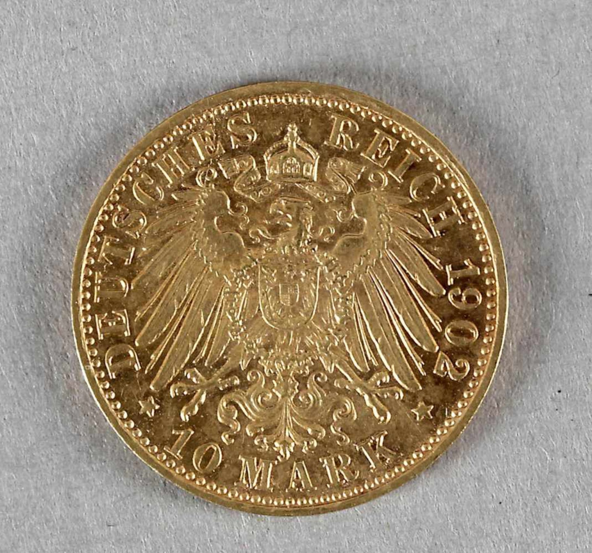 Goldmünze, 10 Mark, Otto von Bayern, 1902 D - Bild 2 aus 2