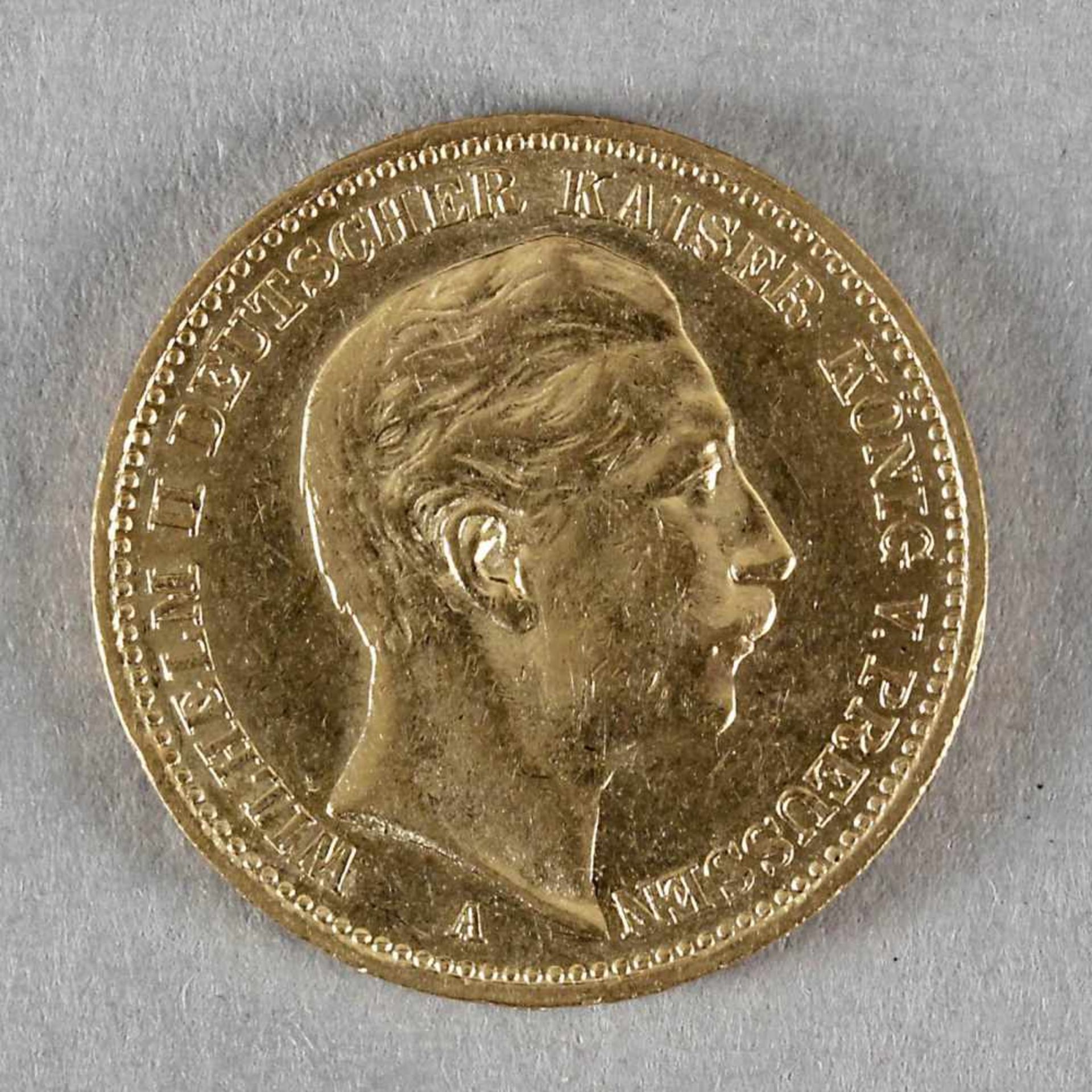 Goldmünze, 20 Mark, Wilhelm II. von Preußen, 1900 A