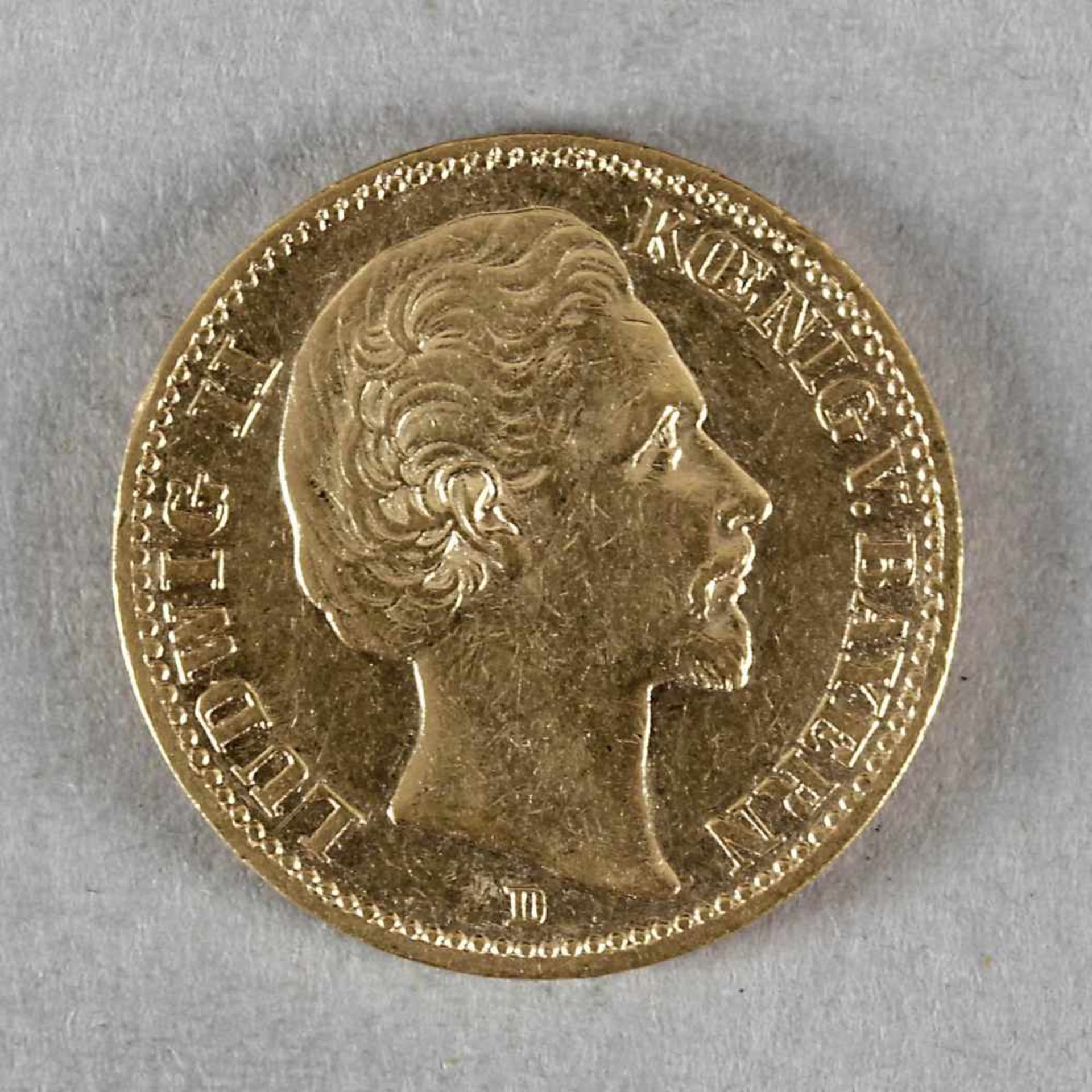 Goldmünze, 20 Mark, 1912, Ludwig II. von Bayern, 1872 D