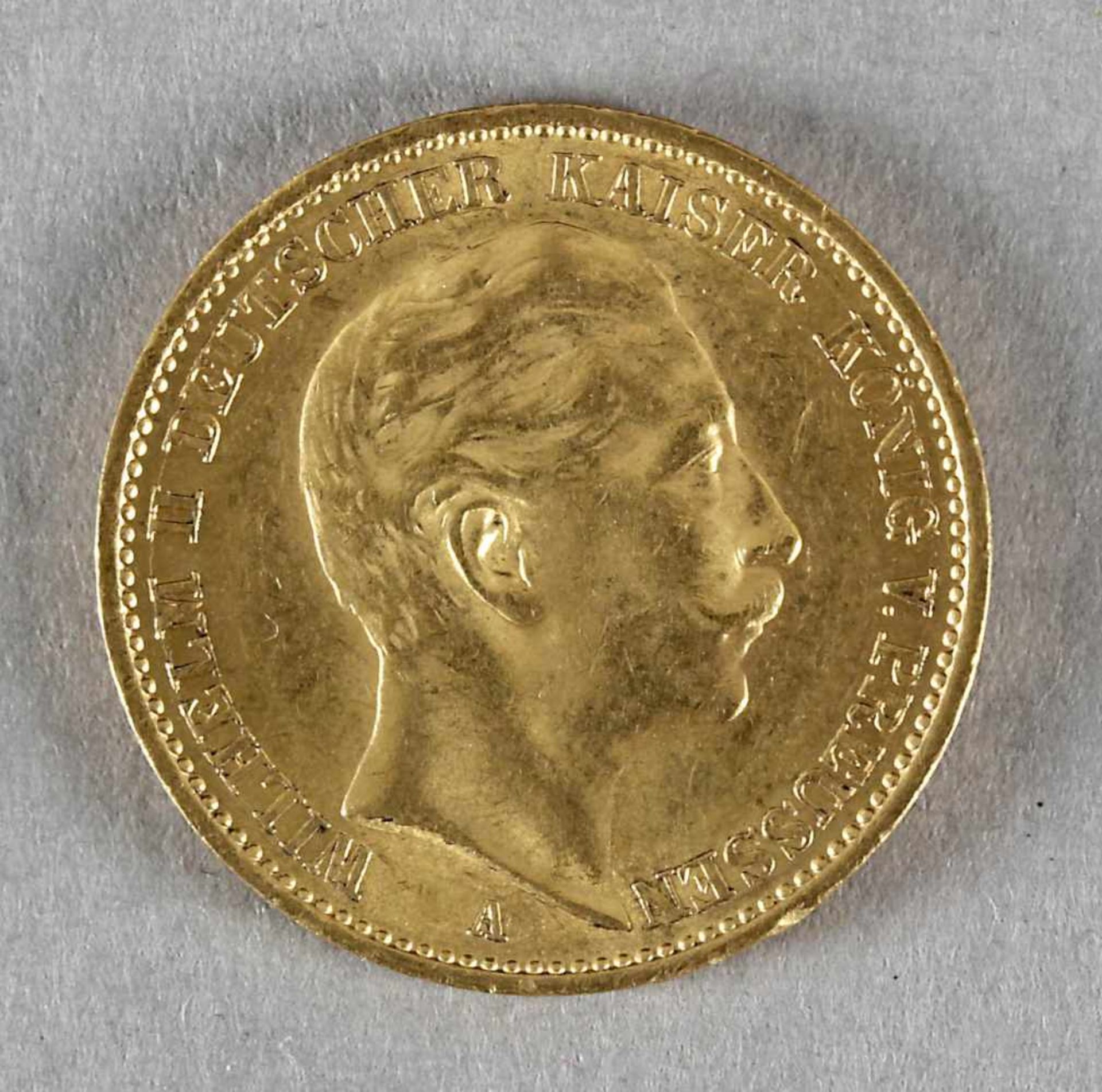 Goldmünze, 20 Mark, Wilhelm II. von Preußen, 1909 A