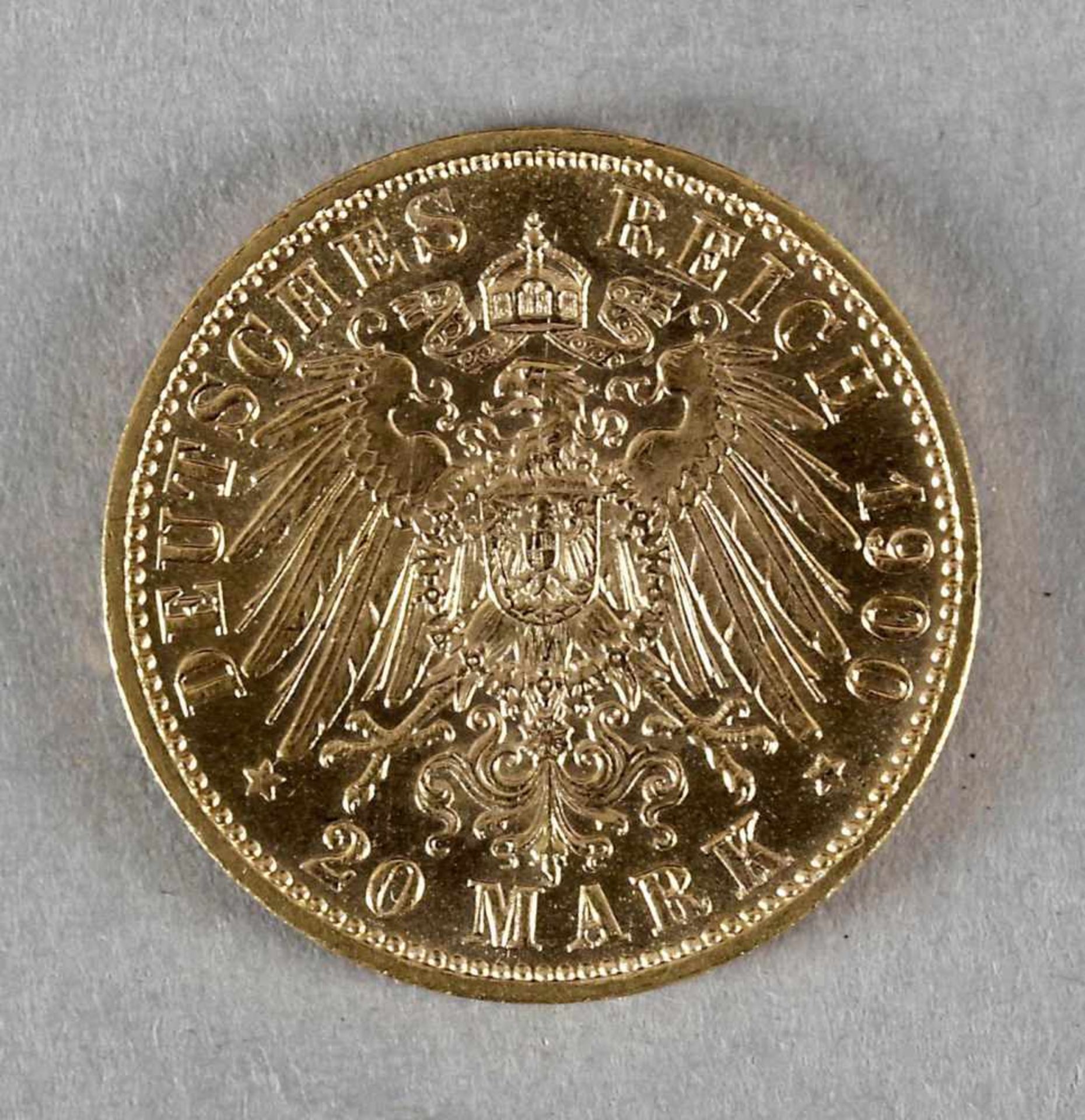 Goldmünze, 20 Mark, Otto von Bayern, 1900 D - Bild 2 aus 2