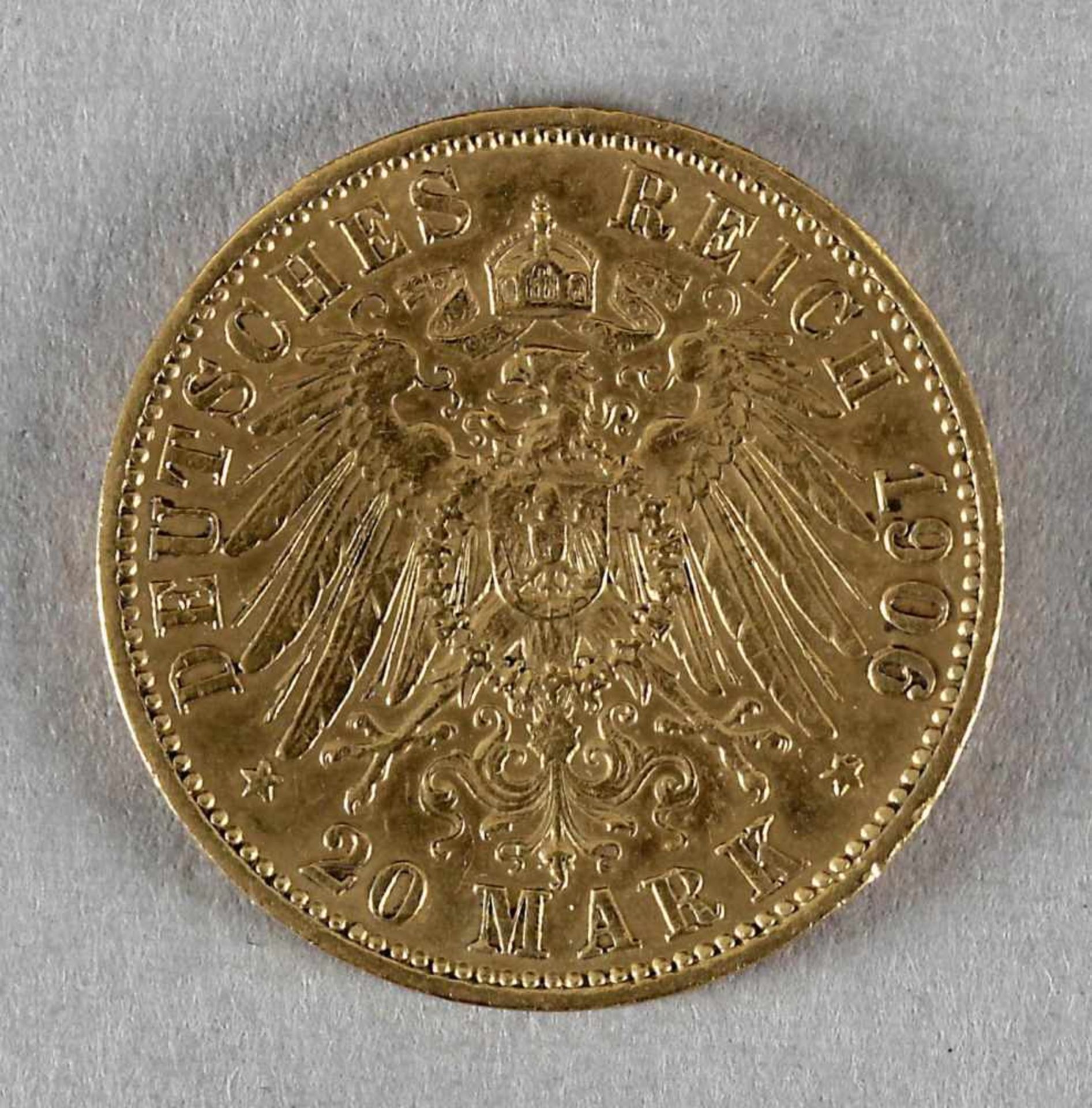 Goldmünze, 20 Mark, Wilhelm II. von Preußen, 1906 A - Bild 2 aus 2
