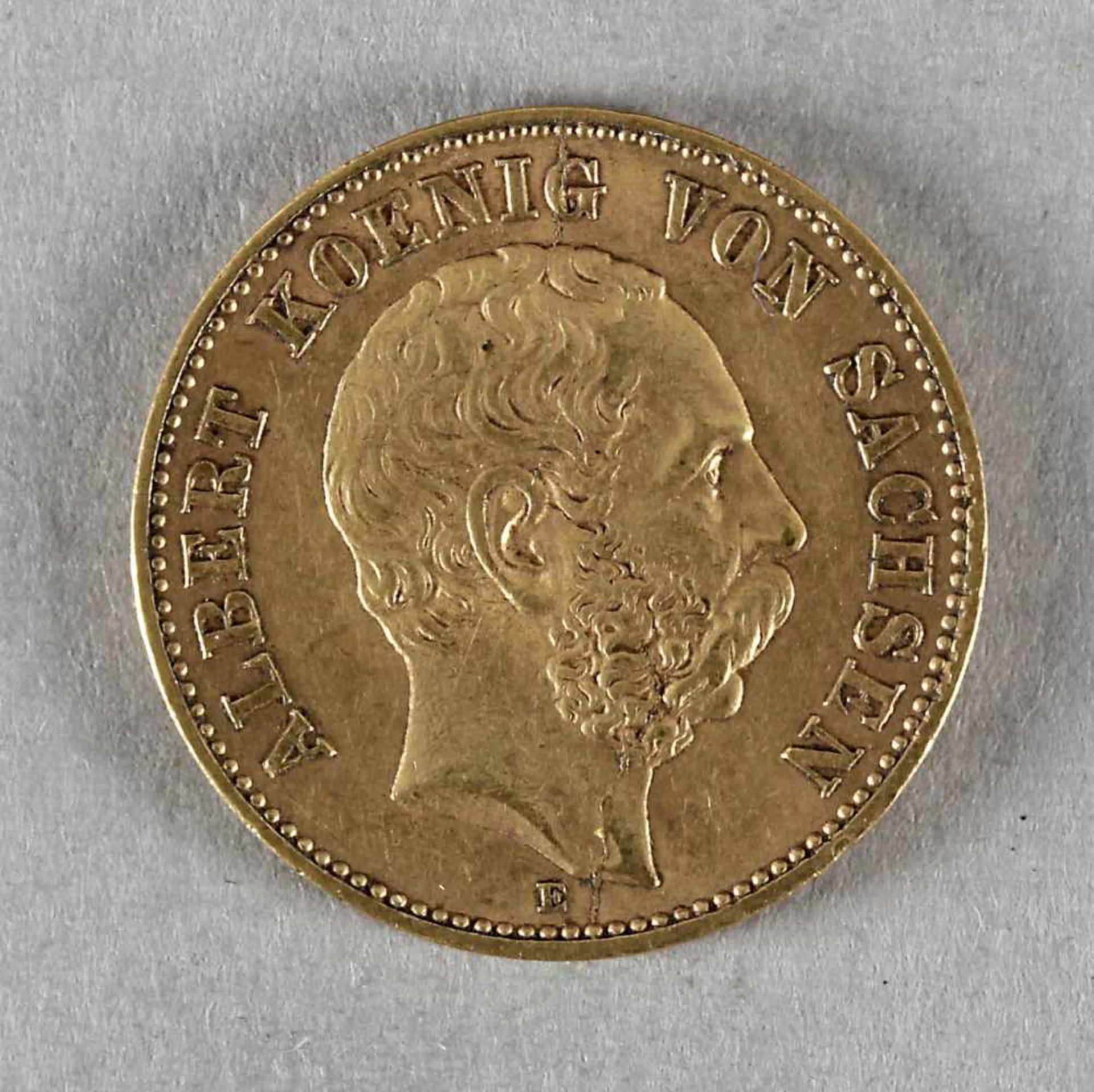 Goldmünze, 20 Mark, Albert von Sachsen, 1876 E