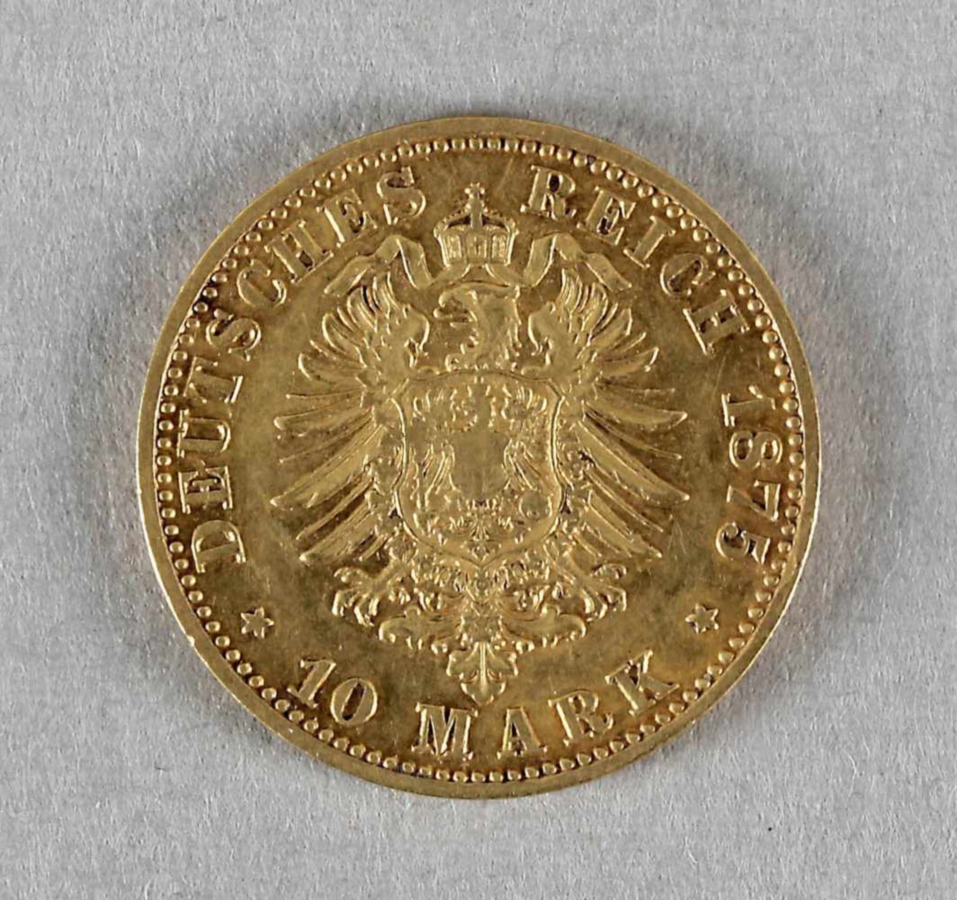 Goldmünze, 10 Mark, Wilhelm I. von Preußen, 1875 A - Image 2 of 2