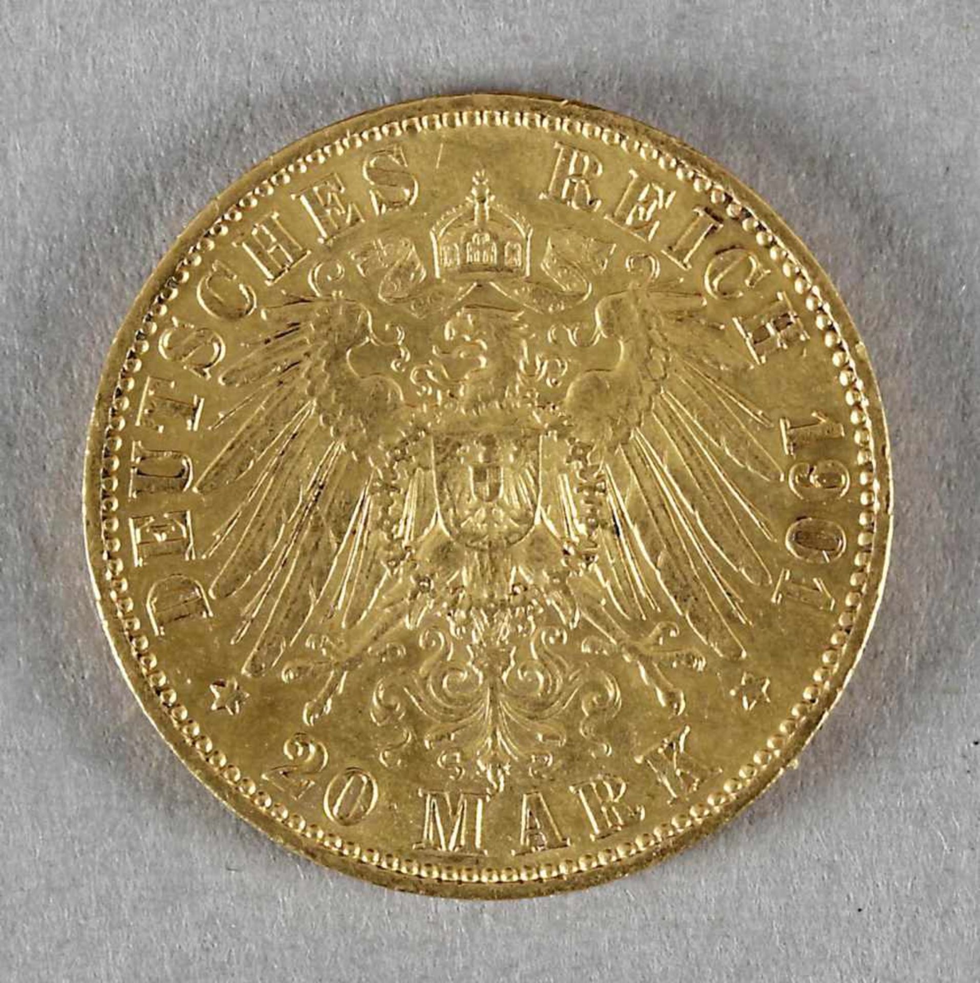 Goldmünze, 20 Mark, Wilhelm II. von Preußen, 1901 A - Image 2 of 2