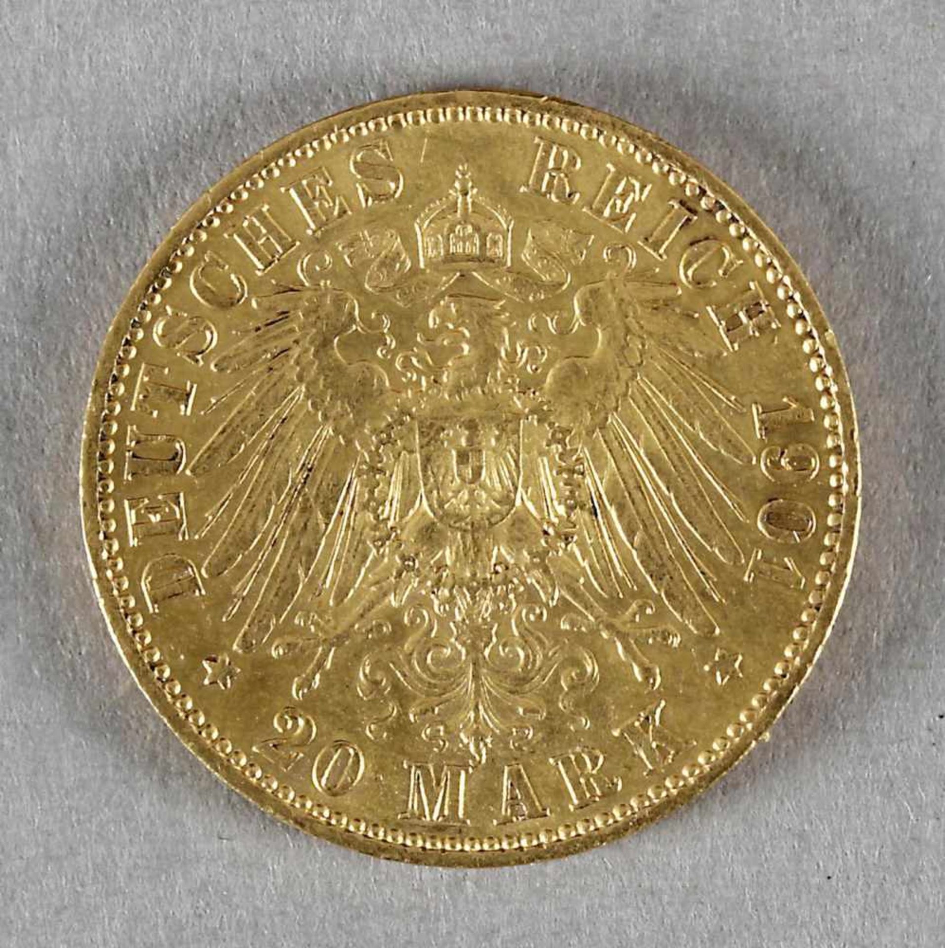 Goldmünze, 20 Mark, Wilhelm II. von Preußen, 1901 A - Bild 2 aus 2