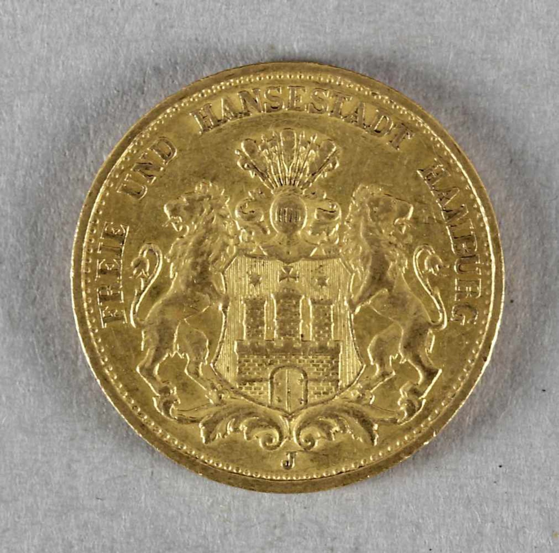 Goldmünze, 20 Mark, Hamburg, 1895 J