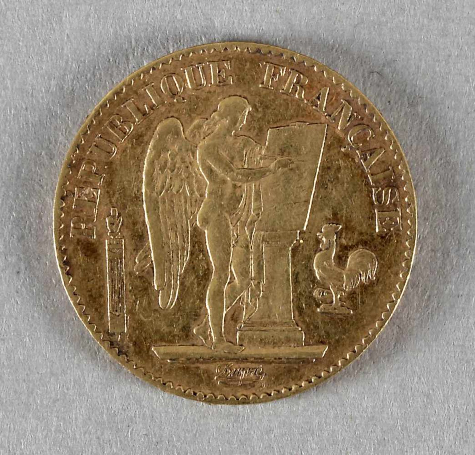 Goldmünze, 20 Francs, Republique Francaise, 1891 A