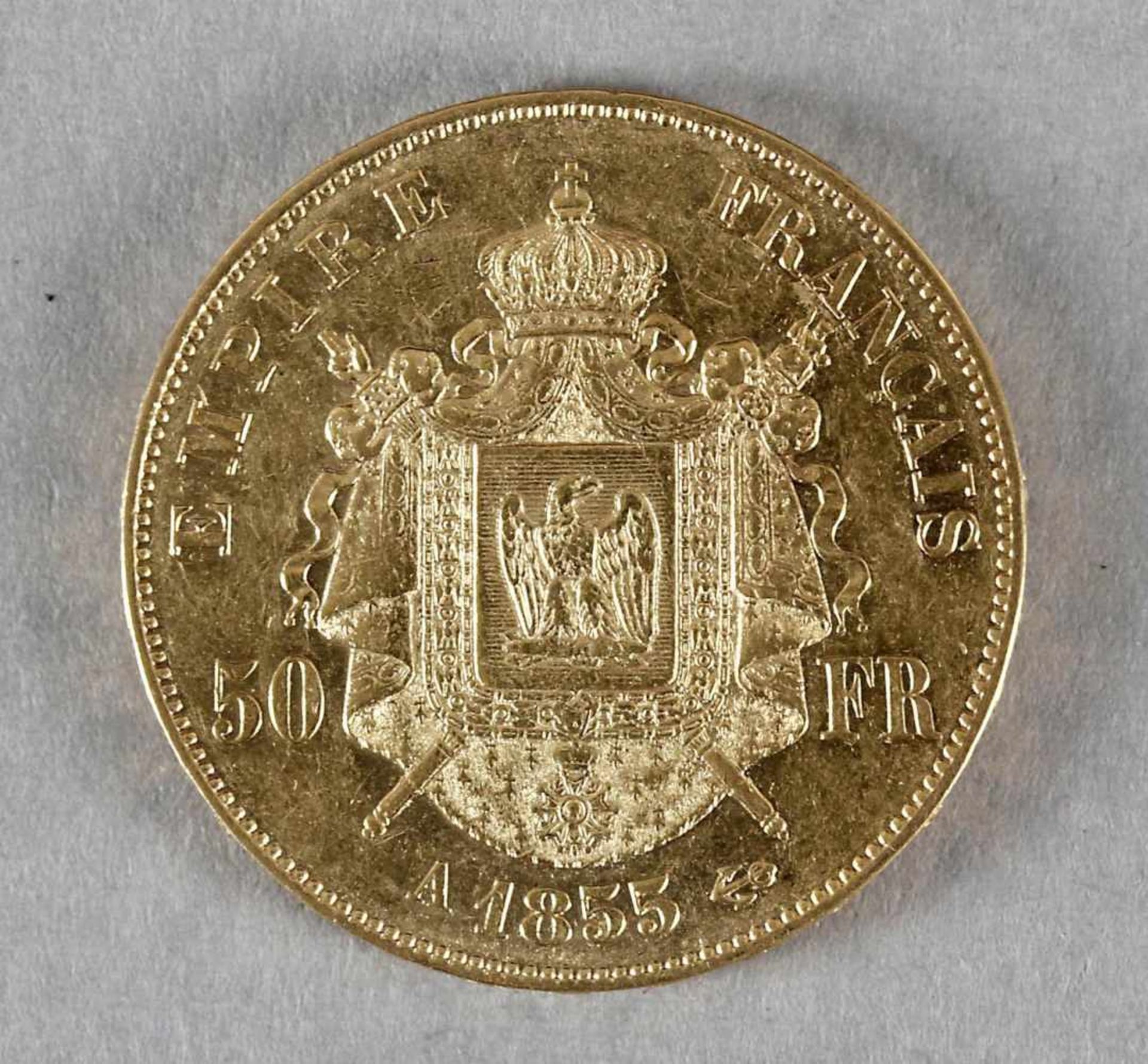 Goldmünze, 50 Francs, Napoleon III., 1855 A - Bild 2 aus 2