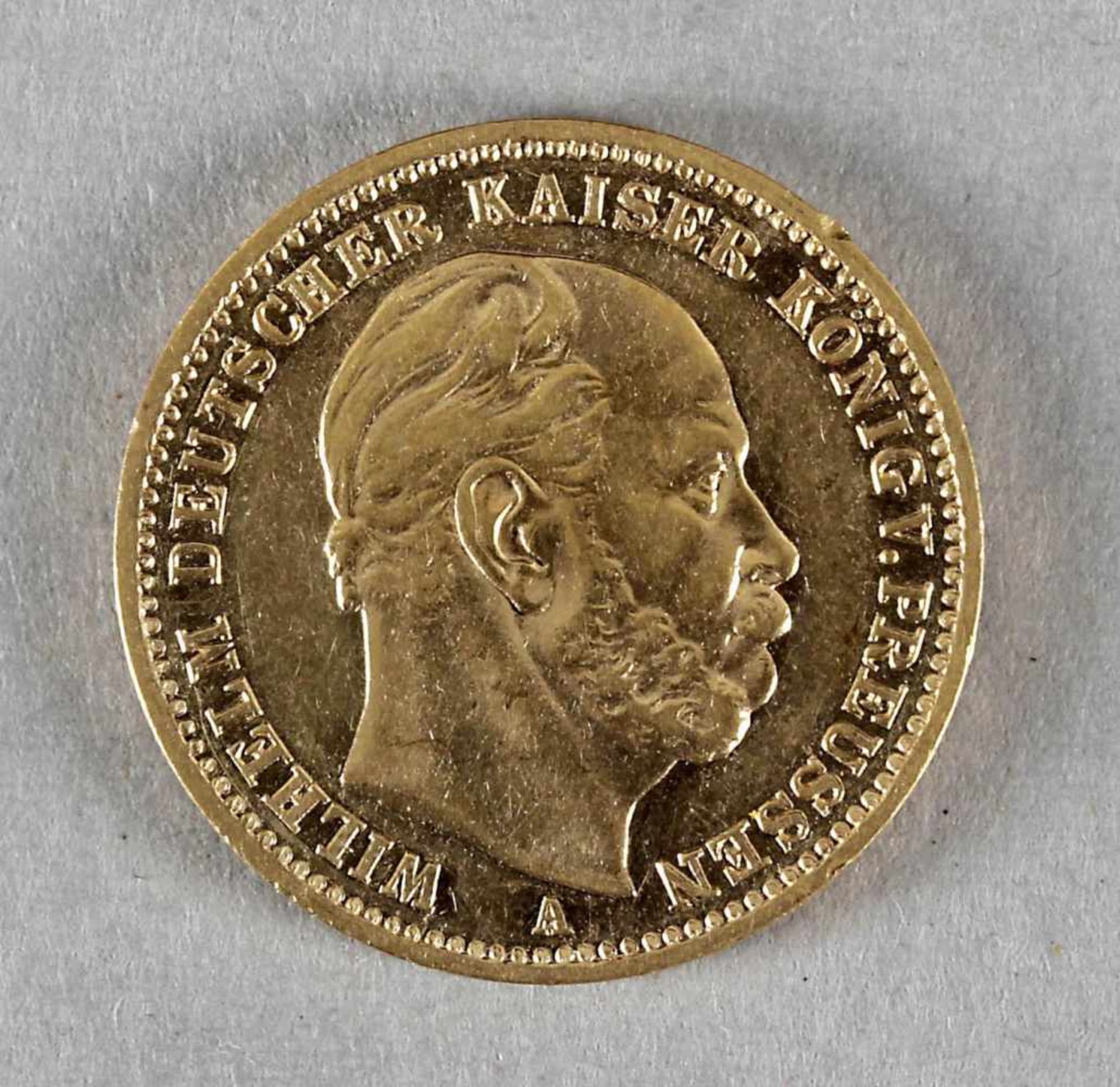 Goldmünze, 20 Mark, Wilhelm I. von Preußen, 1872 A