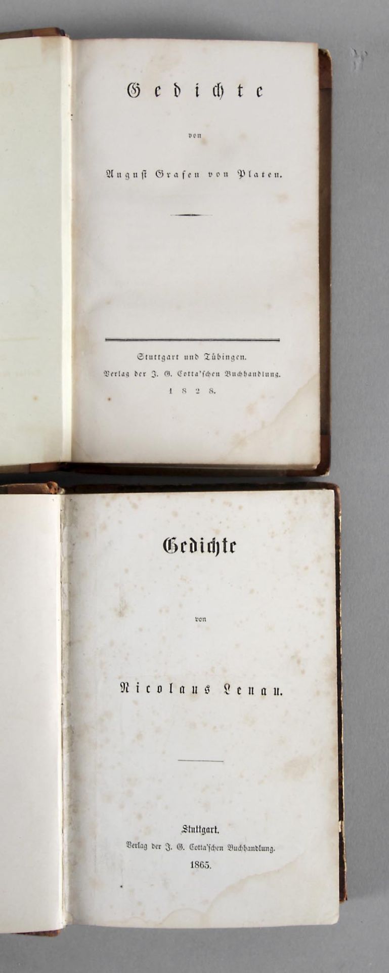 2 Bücher Gedichte, deutsch, ca. Mitte 19. Jh.