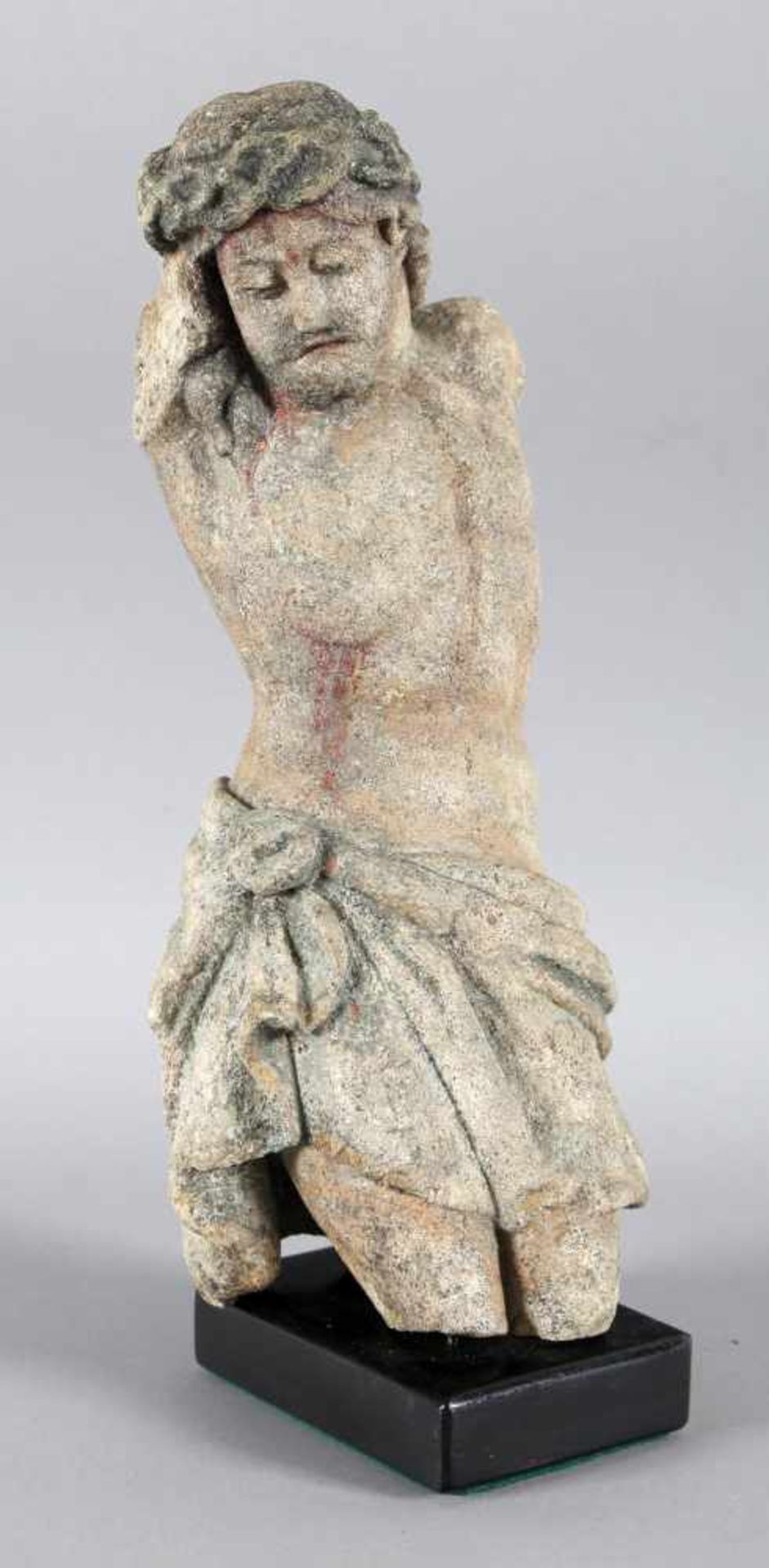 Corpus Christi, Kalksandstein-Skulptur, wohl Saarland/Lothringen, 1. H. 19. Jh.