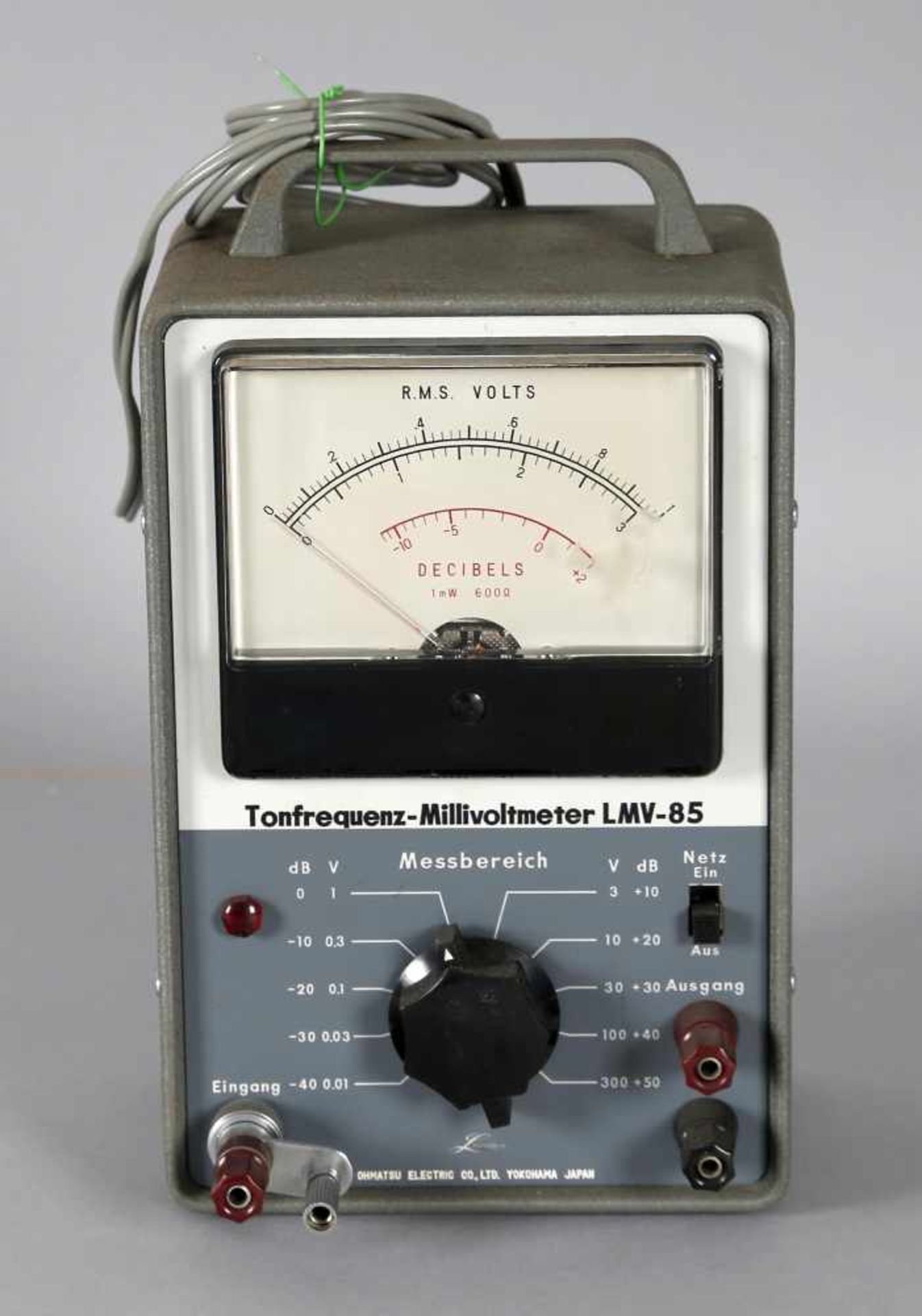 Leader Tonfrequenz-Millivoltmeter, Ohmatsu Electric Co., Ltd., Yokohama, um 1960