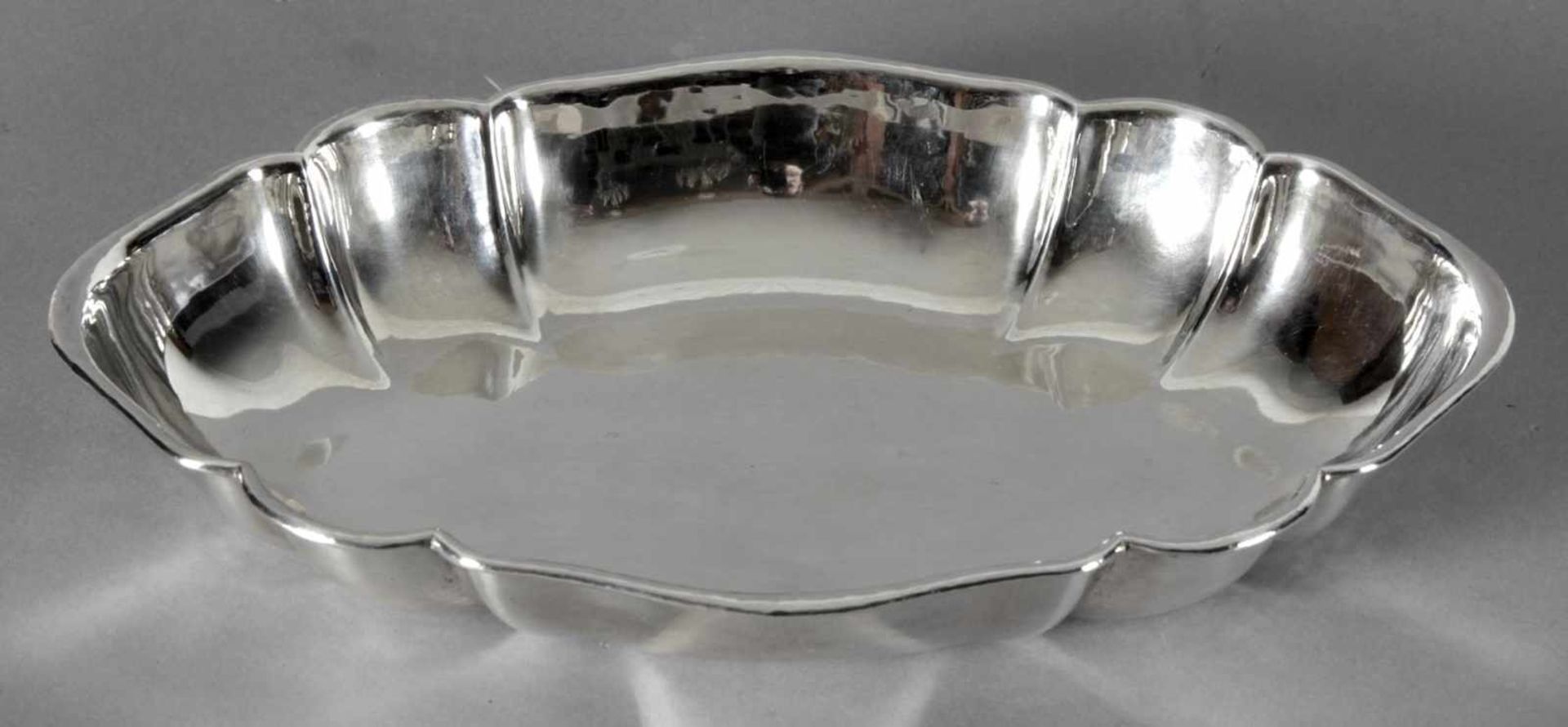 Ovale Silberschale, 830er Silber, 1. H. 20. Jh.