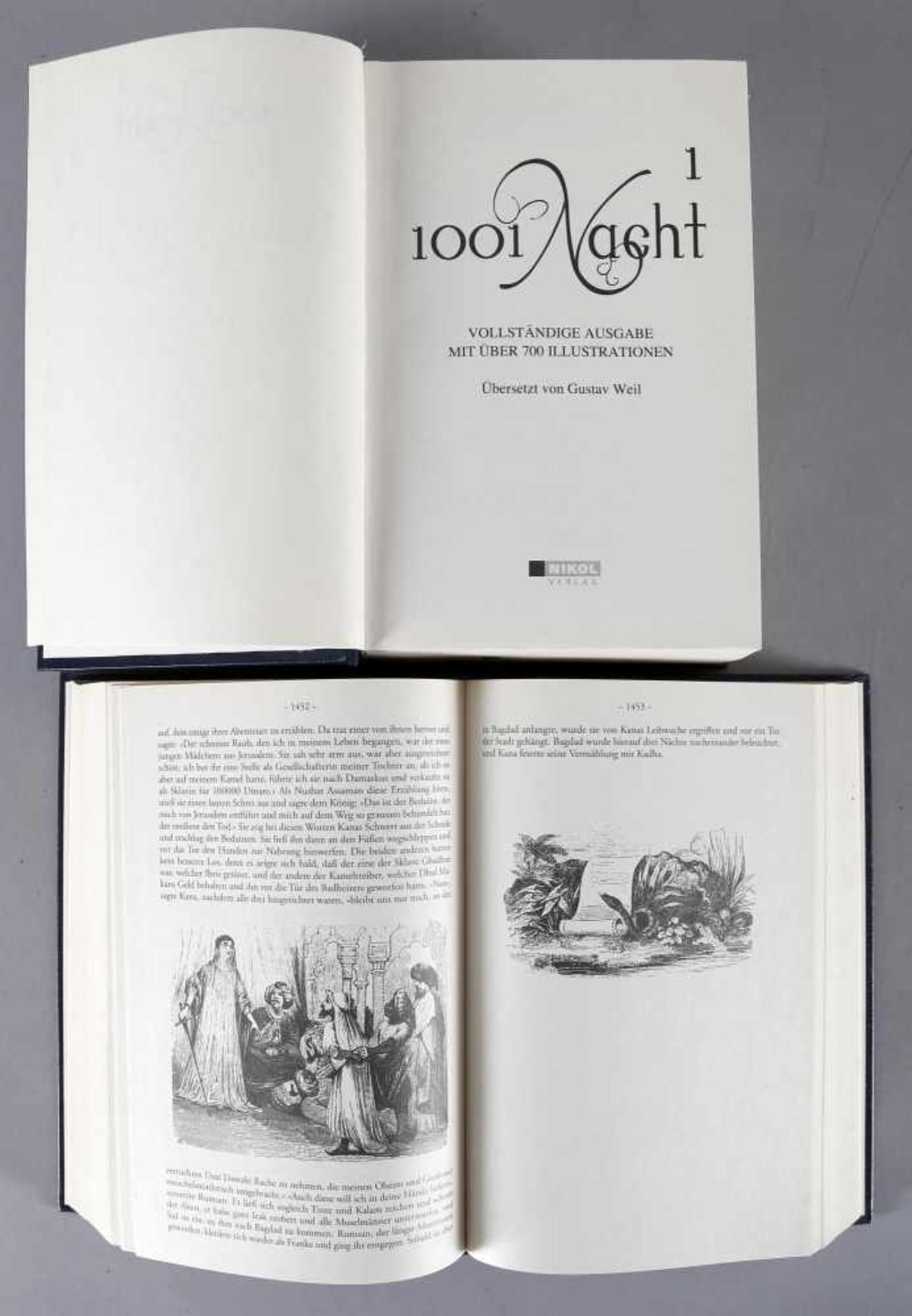 Tausend und eine Nacht, 2 Bände, vollständige Ausgabe mit über 700 Illustrationen, übersetzt von