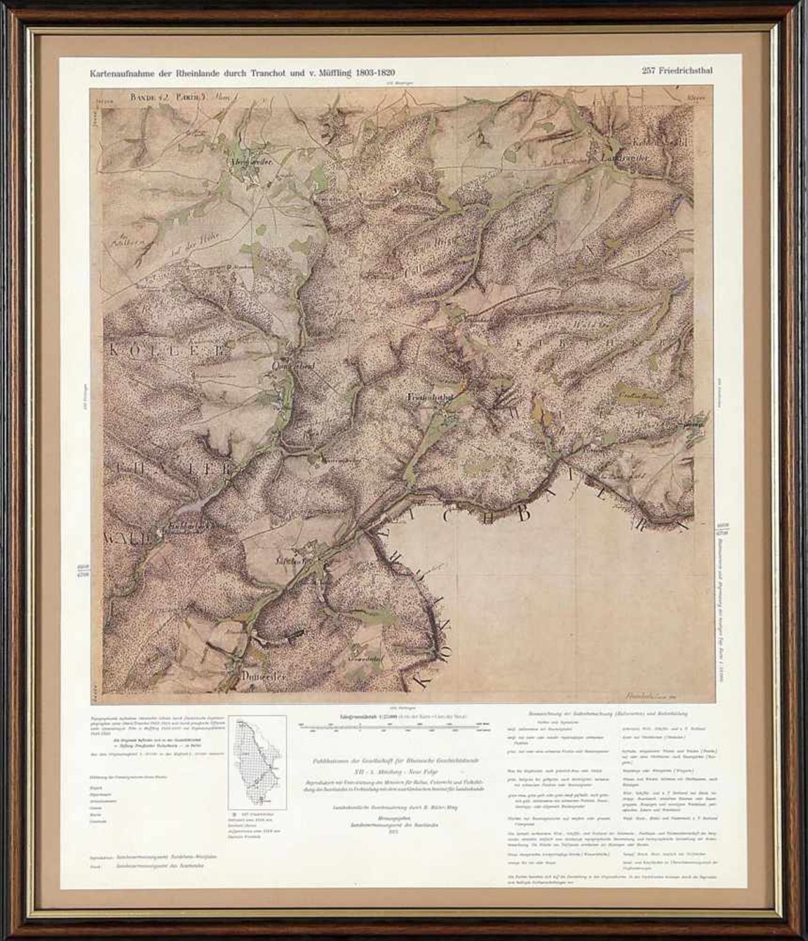 Friedrichsthal Blatt 257 aus Kartenaufnahme der Rheinlande durch Tranchot und v. Müffing 1803-