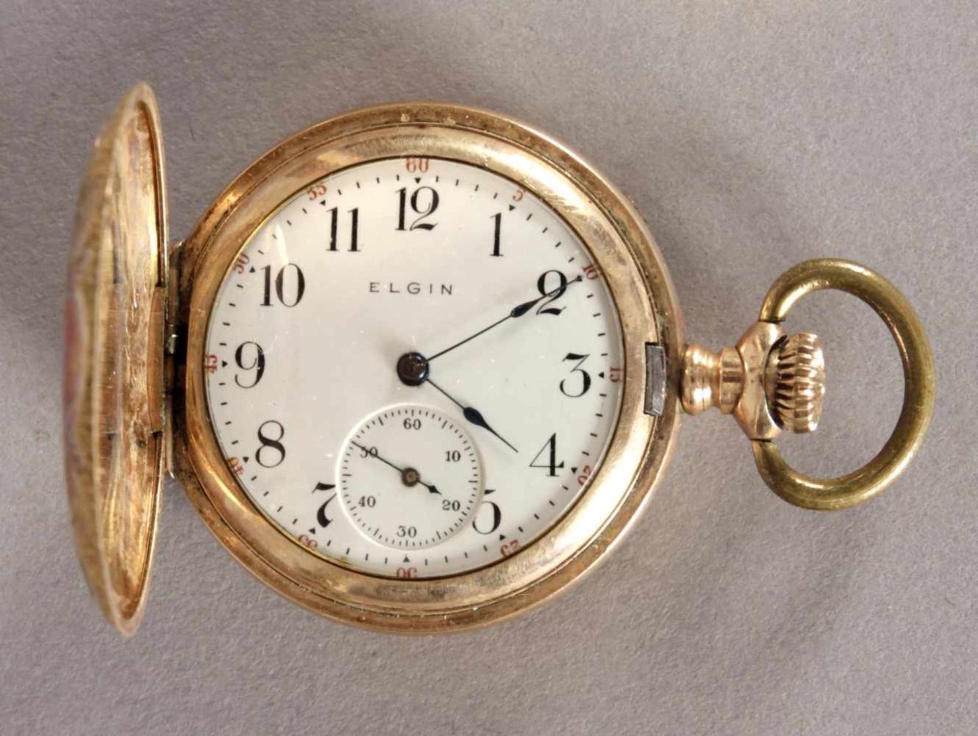 Vergoldete Damentaschenuhr, Elgin, USA, 1886