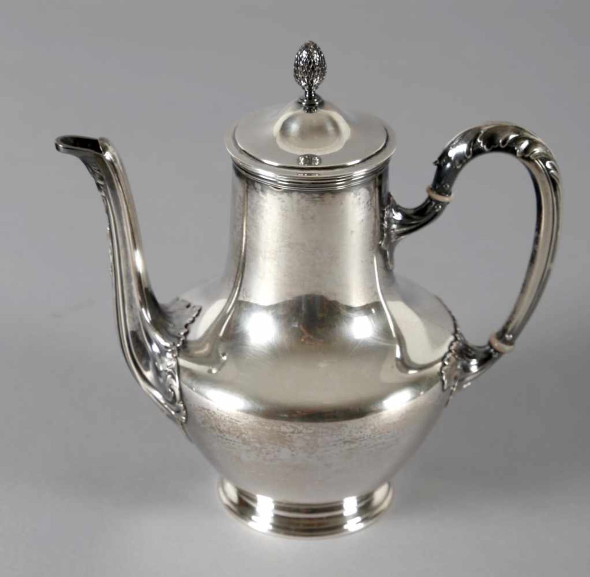 Kaffeekanne aus Silber, deutsch, um 1900-1930