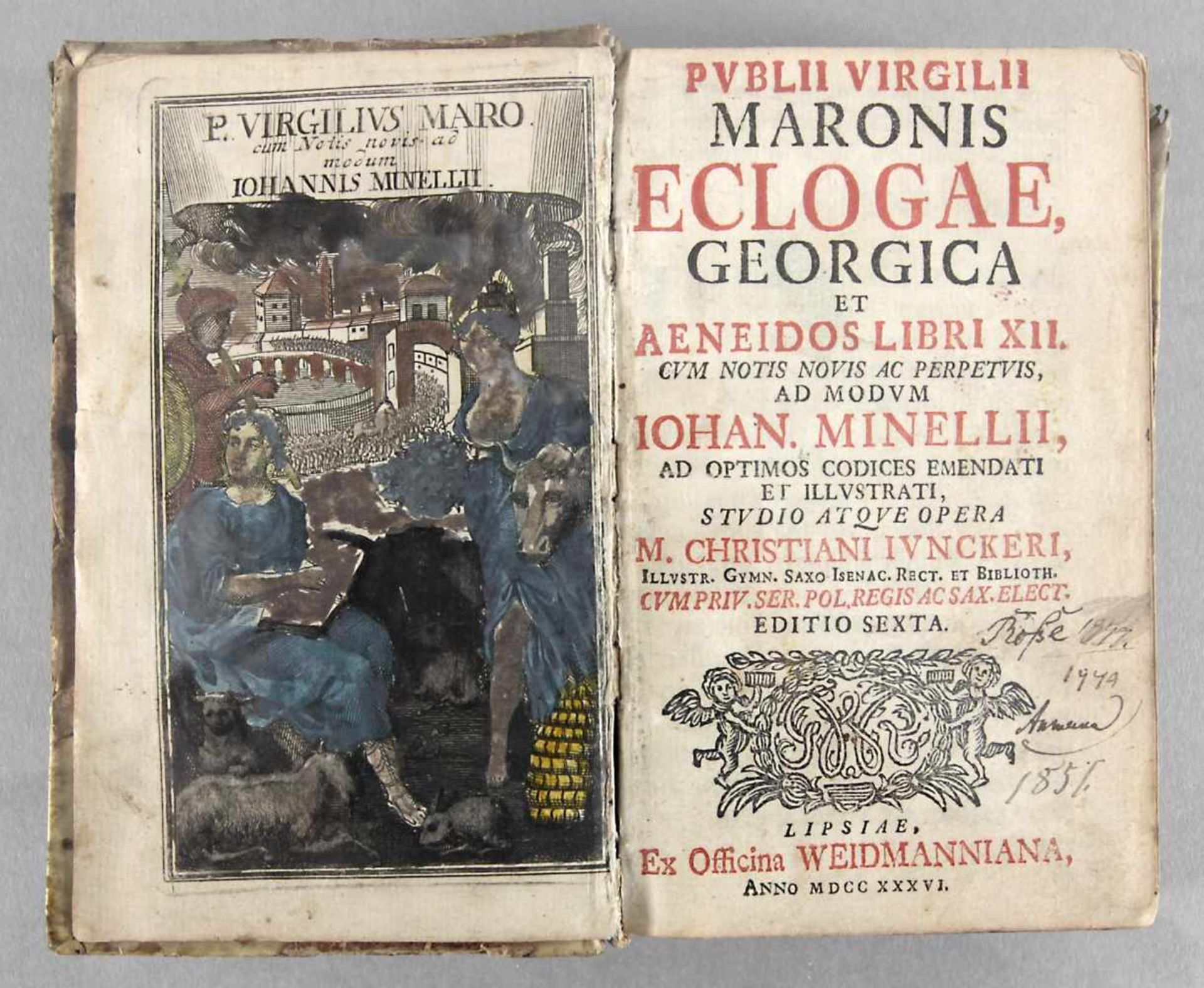 "Publii Virgilii Maronis Eclogae Georgica et Aeneidos Libri XII" von Publius Vergilius Maro, mit
