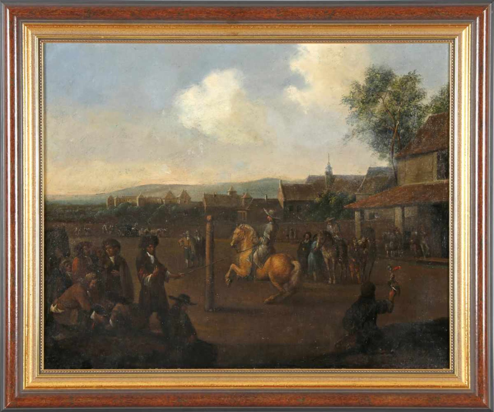 Deutscher Maler, um 1780Reitplatz einer Hofreitschule, ohne den Anspruch auf topographische