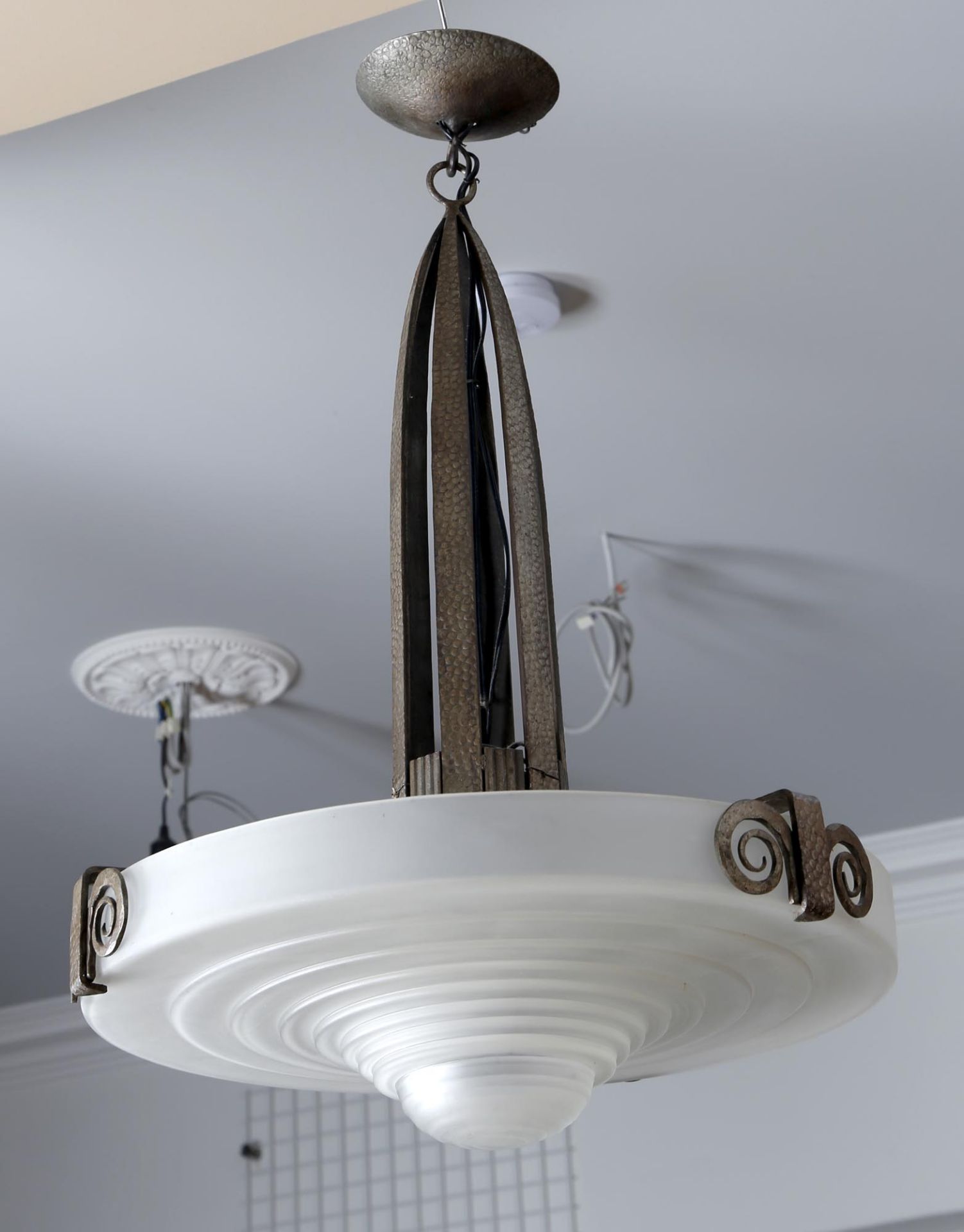 Art Déco-Deckenlampe, Frankreich, um 1925-35