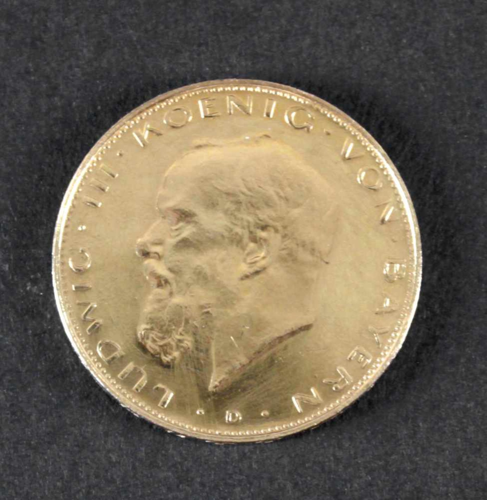 Goldmünze, 20 Mark, Ludwig III. von Bayern, 1914 D