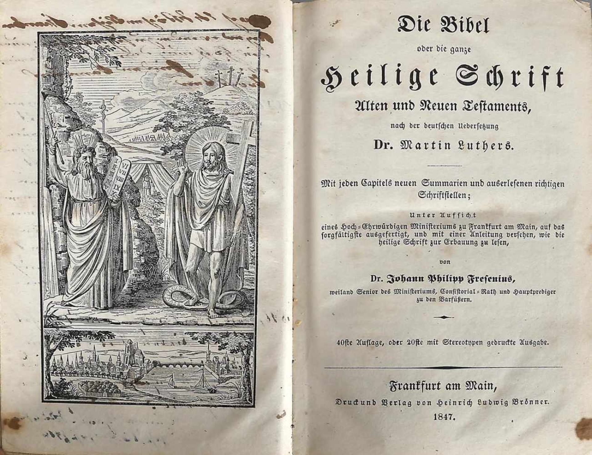"Die Bibel - oder die ganze Heilige Schrift Alten und Neuen Testaments nach der deutschen