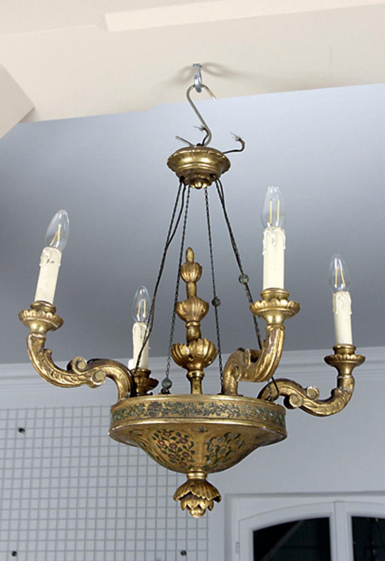 Schöne Deckenlampe im Empirestil, Frankreich, 20. Jh.