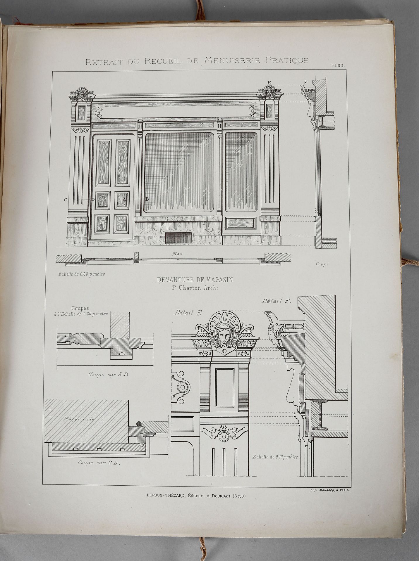 Extrait du Recueil de Menuiserie pratique par M. Gateuil et C. Daviet, Annés 1 à 8