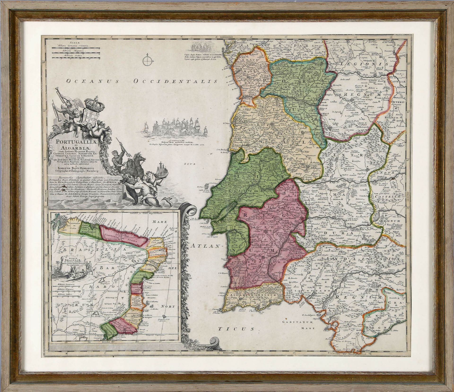 Landkarte von Portugal, nach 1730