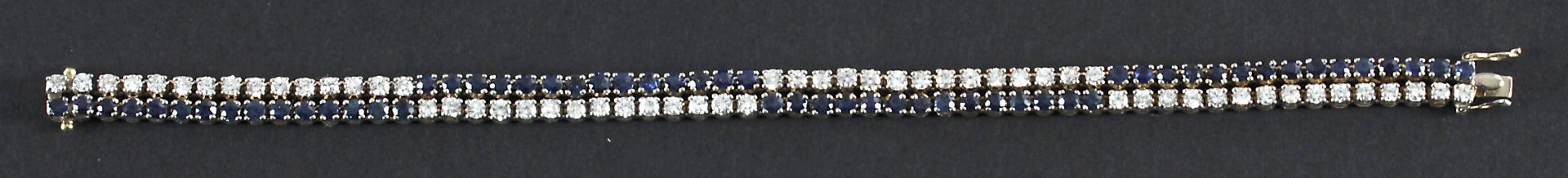 Edles Armband mit Saphiren und Brillanten, 750er GG
